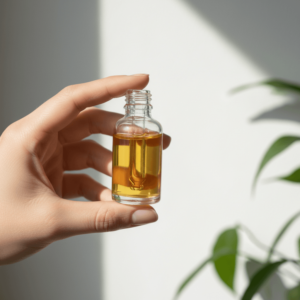 Personal care bottles with cocoa bean pods